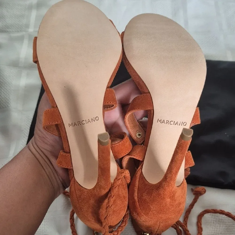 Marciano Women's Rust Lace-Up Heels - Picture 5 of 16